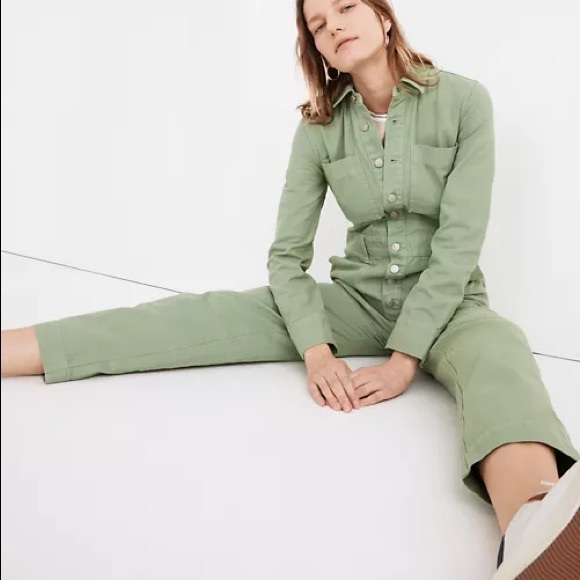 Garment-Dyed Relaxed Coverall Jumpsuit - Picture 2 of 4